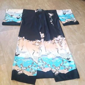 Japanese Kimono Robe  Stork
